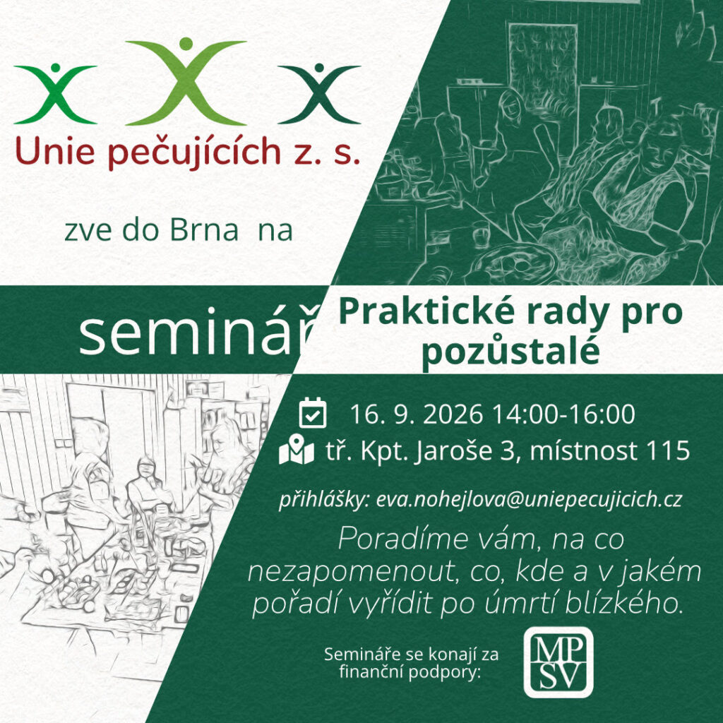 Kontakt pro přihlášení: eva.nohejlova@uniepecujicich.cz